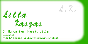 lilla kaszas business card