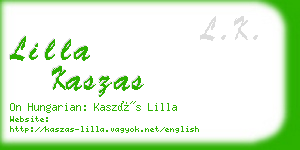 lilla kaszas business card